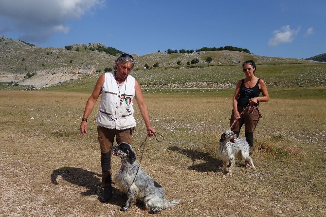 des sagnes des mille sources - Iago et Henzo avec Enrico Marchetti, Campo Felice (Italie).